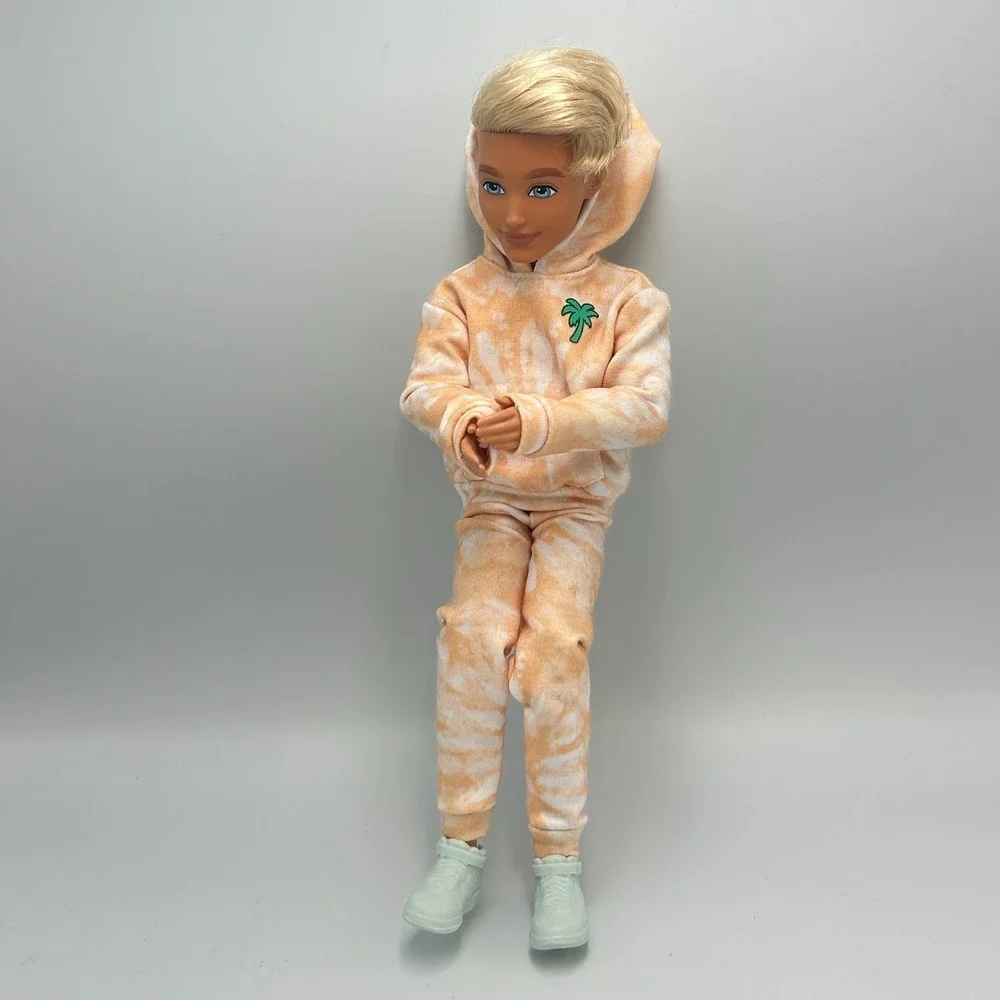 Barbie Dream Besties Ken Posable Fashion Doll Mattel Malibu Tie Dye Hoodie Shoes